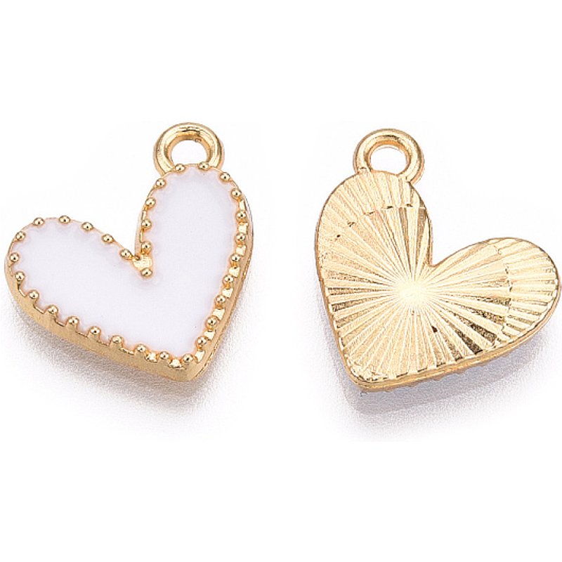 Charm Coeur en Émail Alliage - Sans Cadmium, Nickel et Plomb — Breloques et pendentifs