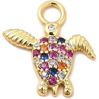 Rack Plating Sea Turtle Charm with 18K Gold Plating — Charms & Pendants