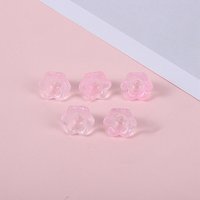 Perles en Verre Fleur de Lys, Rose, 12x8mm, Trou 1.4mm