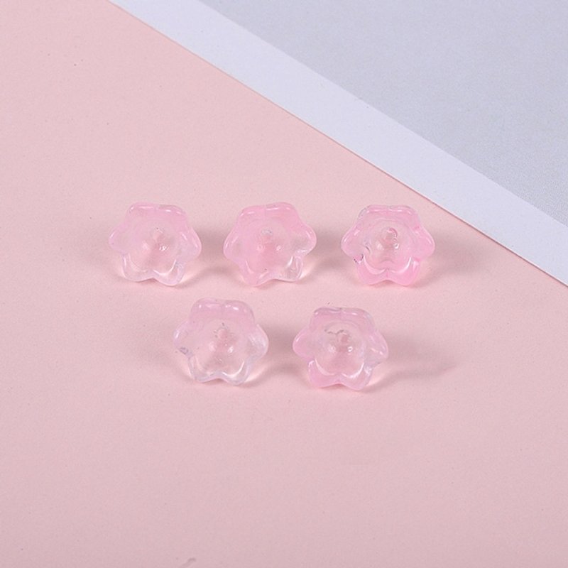 Perles en Verre Fleur de Lys, Rose, 12x8mm, Trou 1.4mm — Perles à bijoux