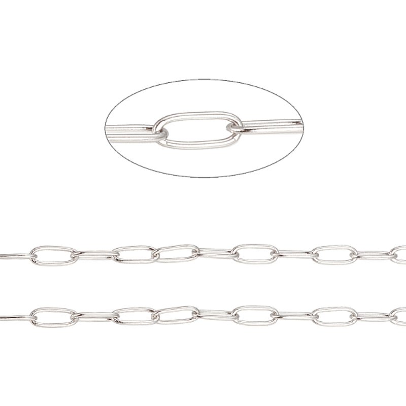 304 Stainless Steel Paperclip Chains, Soldered, 10m Roll — Chains, Wire & Cord