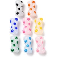 Perles Lampwork Bumpy Fait Main avec Émail, Couleurs Mélangées