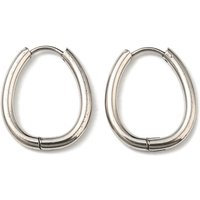 Tarnish Resistant Stainless Steel Teardrop Hoop Earrings