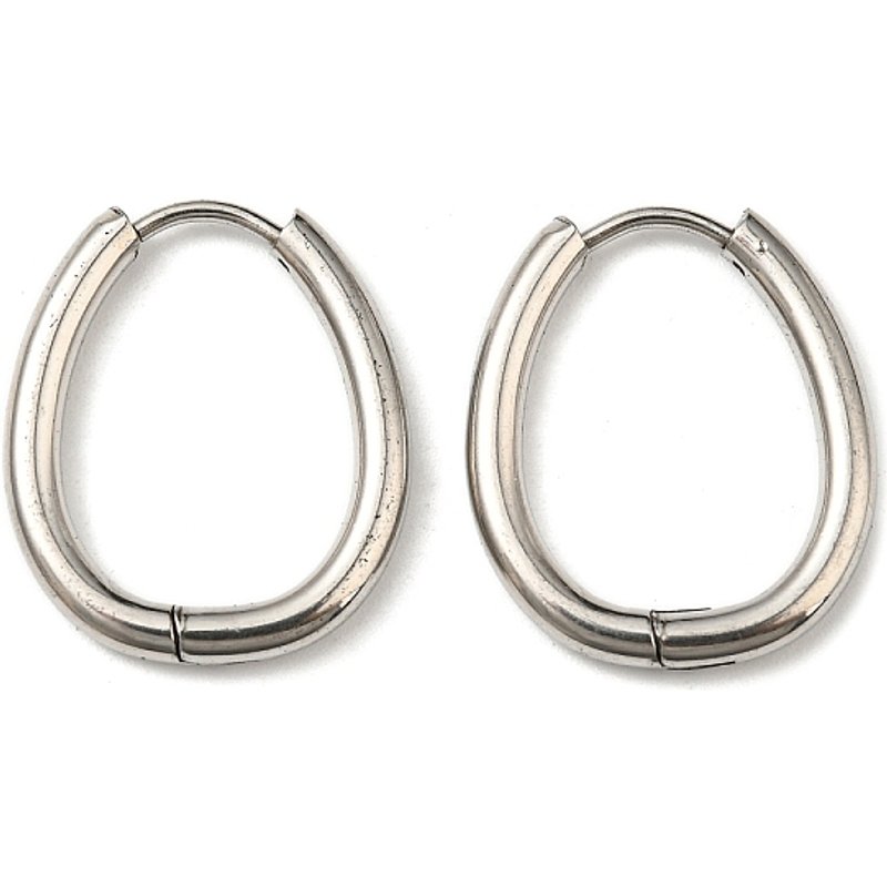 Boucles d'oreilles créoles en acier inoxydable résistant au ternissement — Boucles d'oreilles créoles