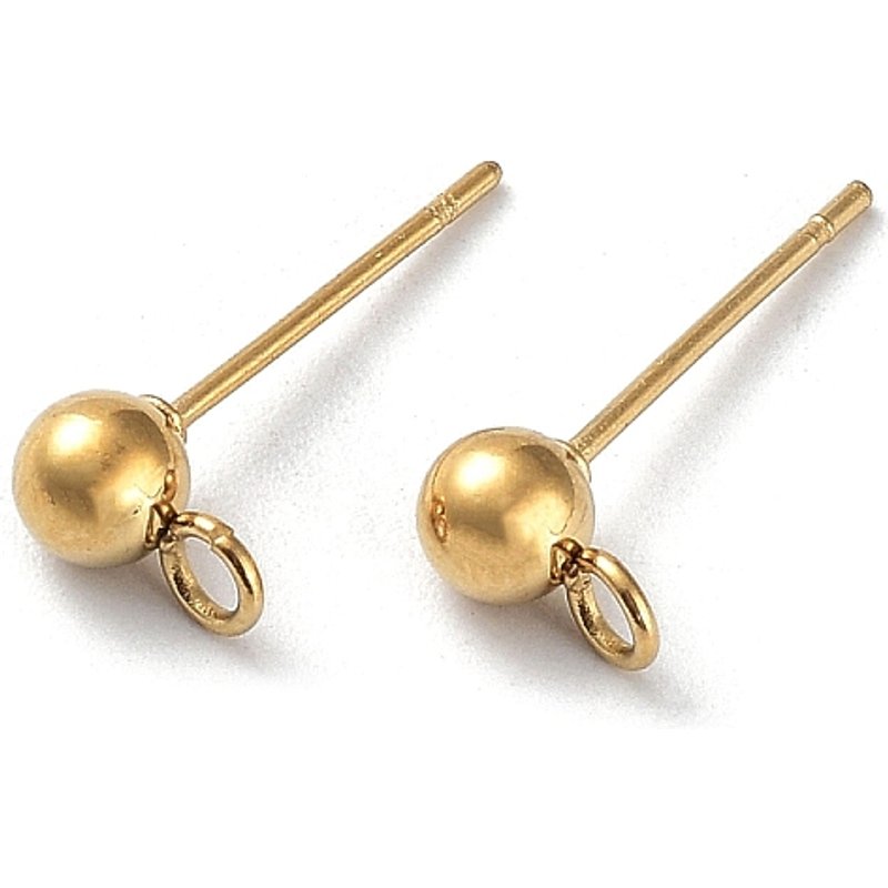 Trouvailles de boucles d'oreilles en acier inoxydable 304 avec plaquage en or 18K — Accessoires pour bijoux