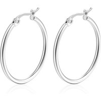 Boucles d'oreilles créoles en acier inoxydable 304, 20x2mm — Boucles d'oreilles créoles
