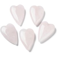 Pendentifs en Quartz Rose Naturel, Charms Cœur d'Amour, 38.5-39.5mm