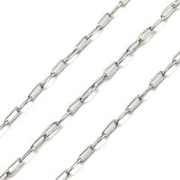 304 Stainless Steel Paperclip Chains with Spool, Tarnish Resistant