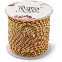 4-Ply Polycotton Cord with Gold Wire for Macrame and DIY Crafts
