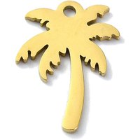 Charms en Acier Inoxydable 304, Arbre de Noix de Coco, Découpe Laser, Doré — Breloques et pendentifs
