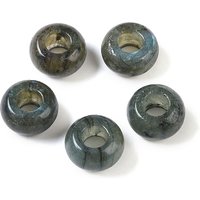Perles Européennes en Labradorite Naturelle avec Gros Trou — Perles à bijoux
