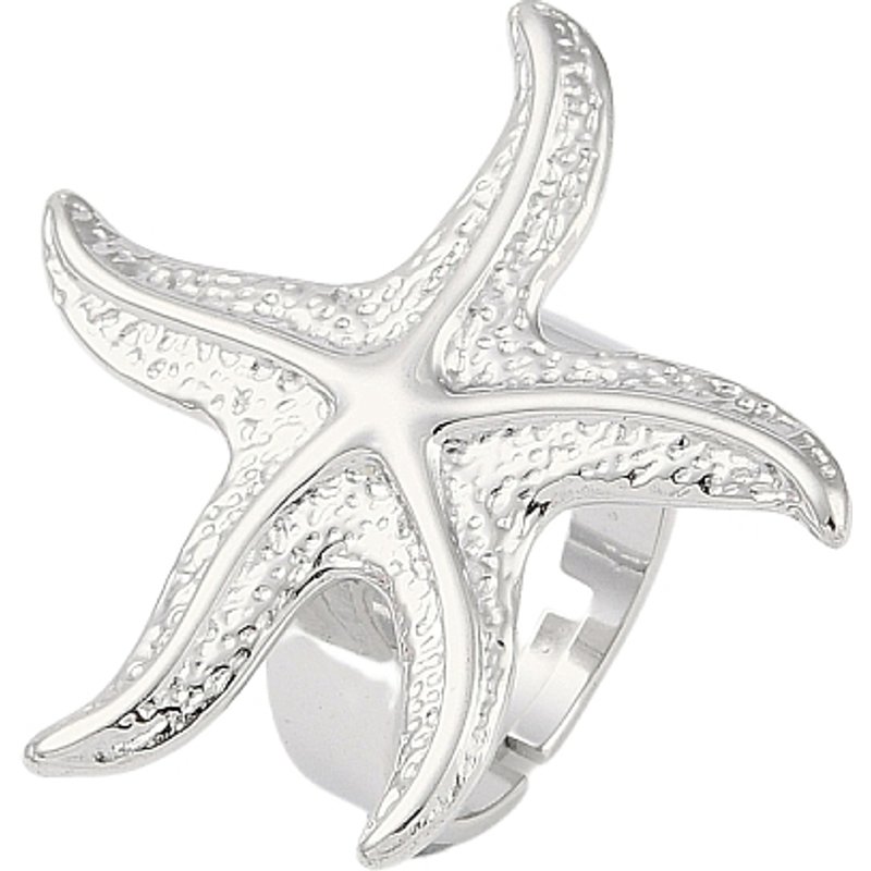 Bague Ajustable en Acier Inoxydable 304 Non-Tarnish pour Femmes, Étoile de Mer — Bijoux fantaisie