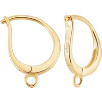 Beebeecraft 4Pcs Leverback Earring Hooks 18K Gold Plated 925 Silver