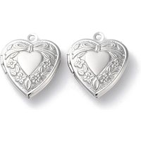 Rack Plating Brass Heart Locket Pendant, Platinum, Lead & Cadmium Free — Charms & Pendants