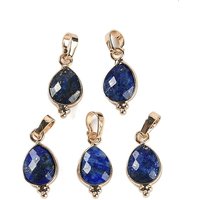 Charms en Lapis Lazuli Taillé en Forme de Goutte - Laiton Plaqué Or — Breloques et pendentifs