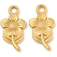 Pendentif en Acier Inoxydable 304 avec Charme Fleurs — Breloques et pendentifs