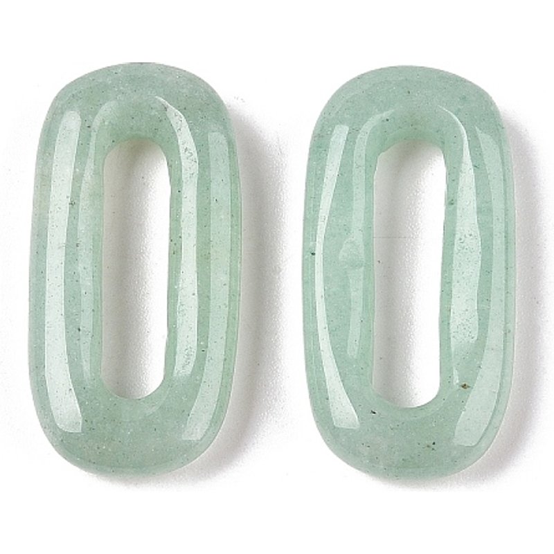 Natural Green Aventurine Oval Pendants and Ring Charms — Charms & Pendants