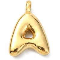 Ion Plating 304 Stainless Steel Letter A Charm Pendant
