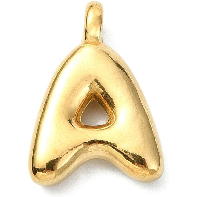 Pendentif Lettre A en Acier Inoxydable 304 avec Plaquage Ionique — Breloques et pendentifs