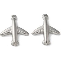 304 Stainless Steel Plane Charms, 14x12x2.5mm
