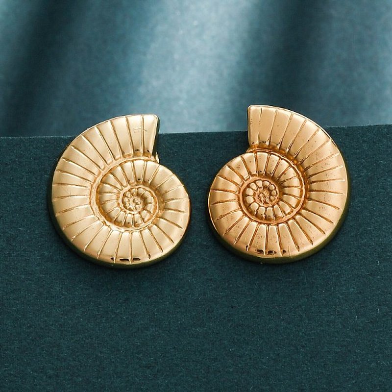 Boucles d'oreilles en acier inoxydable 304 en forme de spirale — Bijoux fantaisie