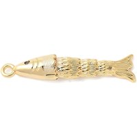 Brass Micro Pave Clear Cubic Zirconia Sardine Fish Charms