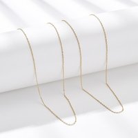 Collier en chaîne en acier inoxydable 1MM, plaqué or 14K, 17.20 pouces — Collier pendentif