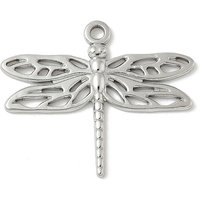 304 Stainless Steel Dragonfly Pendant Charm, Non-Tarnish