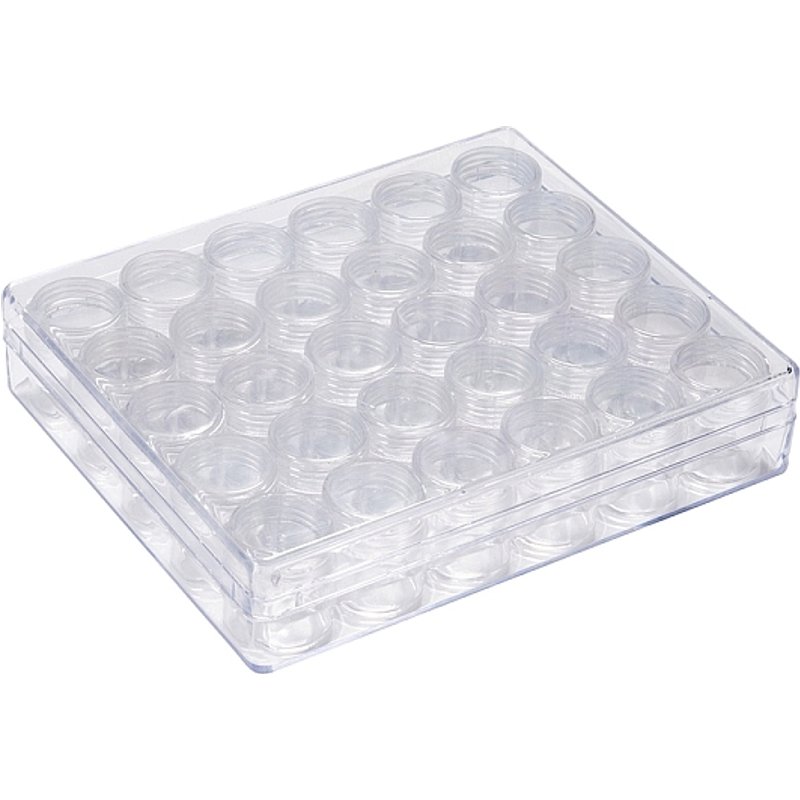 Boîte de rangement transparente pour perles avec 30 petits conteneurs — Rangement et présentation