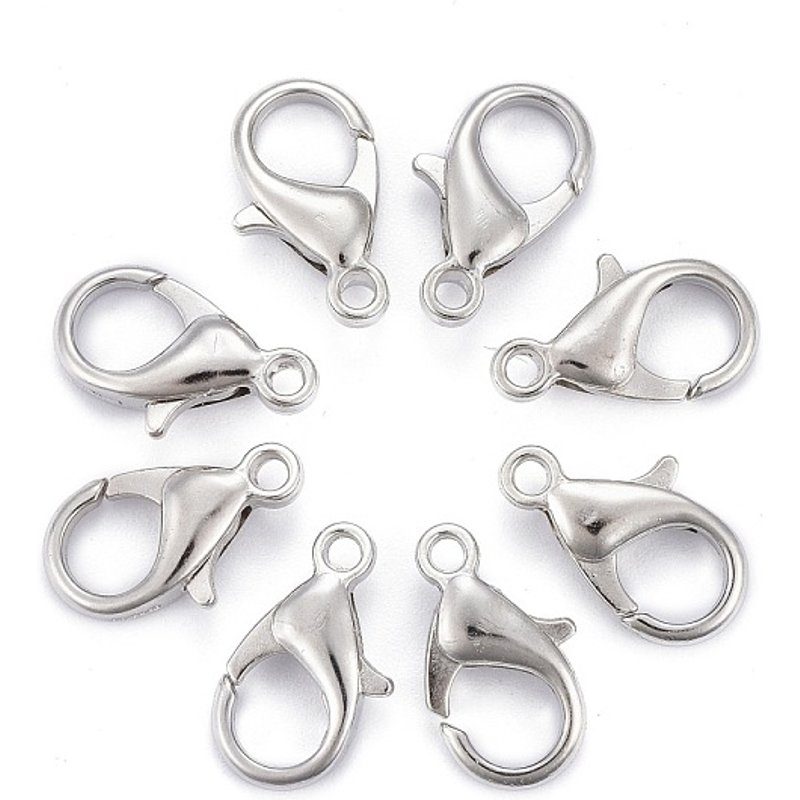 Fermoirs en alliage de zinc, griffes homard et fermoirs à déclenchement perroquet — Accessoires pour bijoux