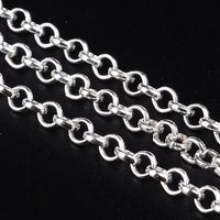 Iron Rolo Chain, Unwelded, Silver, 4x1mm, 164.04 Feet Roll — Chains, Wire & Cord
