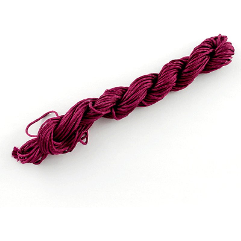 Nylon Jewelry Cord for Custom Woven Bracelets, Cerise, 1mm — Chains, Wire & Cord