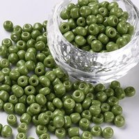Perles en Verre K9 Baking Paint, Olive Drab, 6/0, 4500pcs/sac — Perles à bijoux