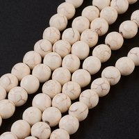Brins de perles en magnesite synthétique, rondes, 8mm, 50pcs/brin — Perles à bijoux