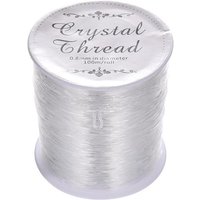 Elastic Crystal Thread for Stretch Bracelets, Clear, 0.8mm, 100m