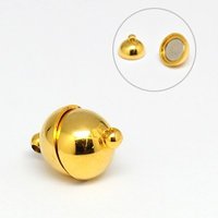 Attaches magnétiques en acier inoxydable 304 avec boucles, dorés, 15x10mm