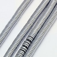 Electroplate Non-magnetic Synthetic Hematite Heishi Beads Strands