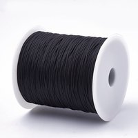 1mm Chinese Knot Macrame Rattail Nylon Cord, Black, 328.08 Yards — Chains, Wire & Cord