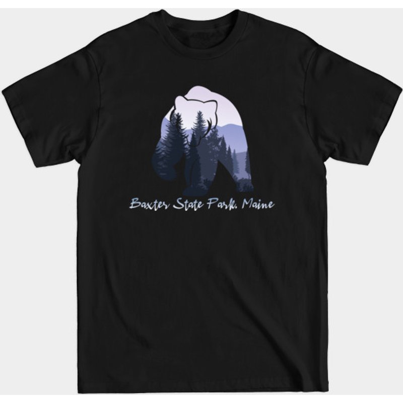 T-shirt pour hommes Baxter State Park en noir — T-shirts pour hommes
