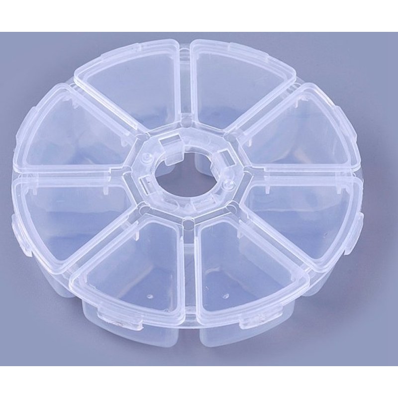 Conteneurs à perles en plastique avec 8 compartiments de rangement — Rangement et présentation