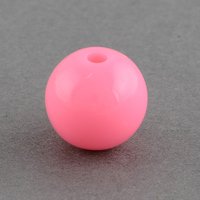 Perles en Acrylique Chunky Bubblegum, Rondes, Rose Fluo, 20mm — Perles à bijoux