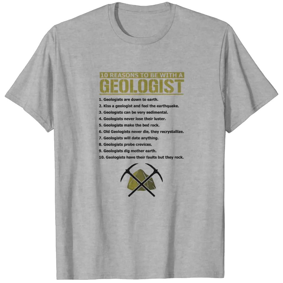 T-shirt pour hommes 10 Raisons Géologue Terre Roche Science — T-shirts pour hommes