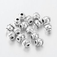 Tibetan Style Alloy Spacer Beads, Lead Free, Antique Silver