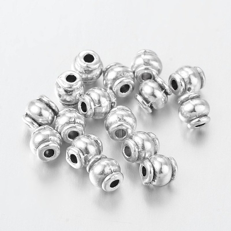 Perles Intercalaires en Alliage de Style Tibétain, Sans Plomb, Argent Antique — Perles à bijoux