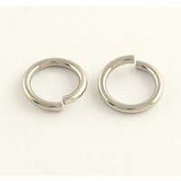 304 Stainless Steel Open Jump Rings, 12 Gauge, 12x2mm, Inner Diameter 8mm — Jewelry Findings