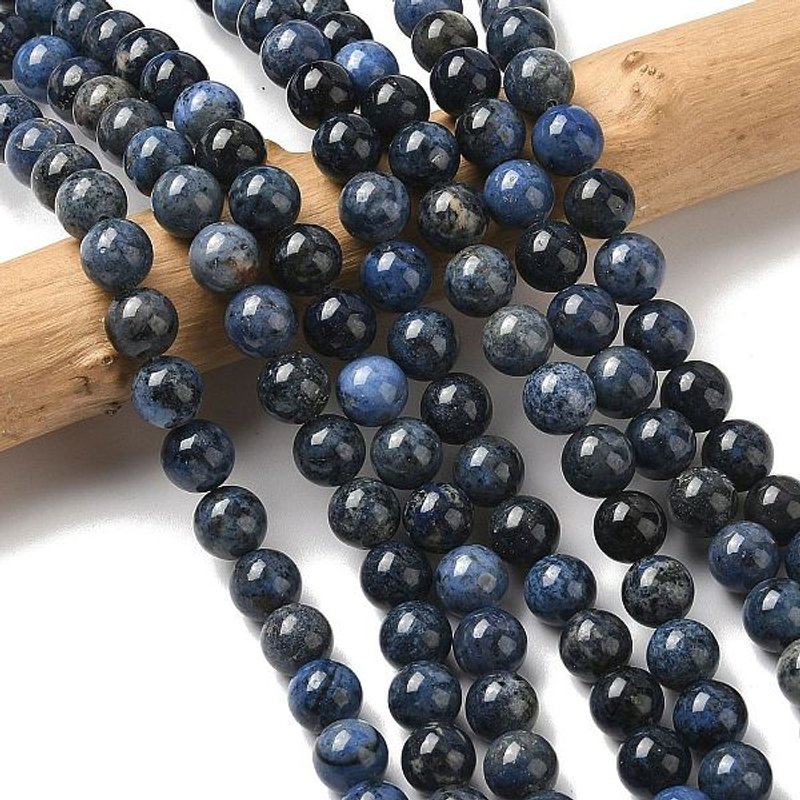 Brins de perles rondes en quartz Dumortierite AA naturel, 8mm — Perles à bijoux