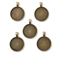 Réglages de cabochon en alliage de style tibétain, bronze antique — Accessoires pour bijoux