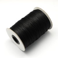 Korean Waxed Polyester Cords, Black, 1.5mm, 200 yards/roll