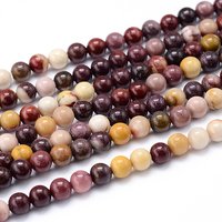 Natural Mookaite Beads Strands, 8mm Diameter, 15 Inch Length