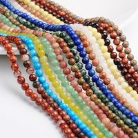 Round Mixed Gemstone Bead Strands, 4mm, 97pcs, 15.74 inch — Jewelry Beads